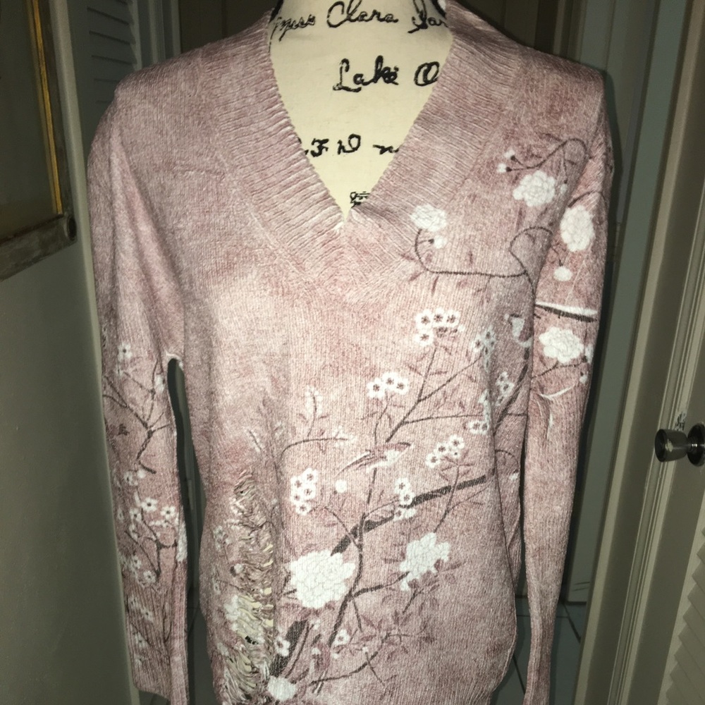Pink long sleeve sweater
